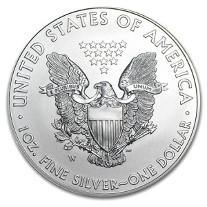 Burnished American Silver Eagle W Mint Mark
