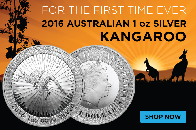 First Time Ever! 2016 Australian 1 oz Silver Bullion Kangaroos