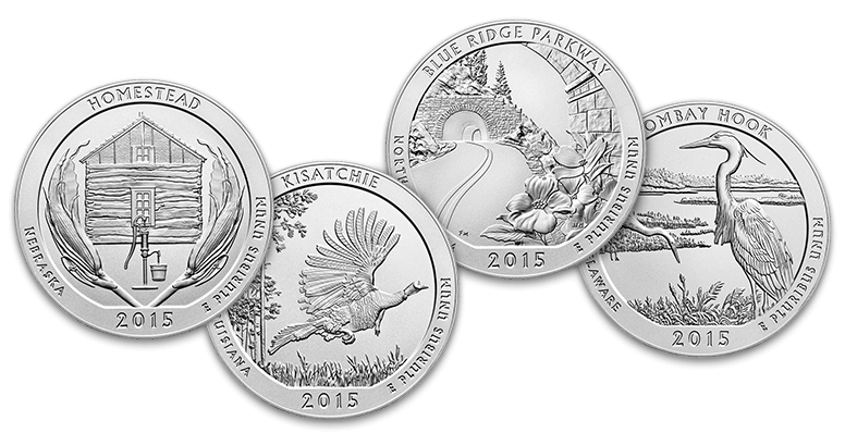 America The Beautiful 5 oz. Silver Coin Mintages (2010-2015)