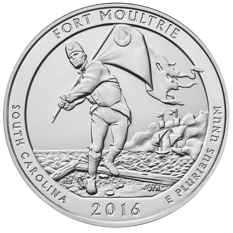 2016 Silver 5oz. Fort Moultrie (Fort Sumter National Monument)  America The Beautiful Series