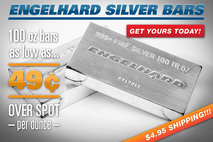 Engelhard Silver Bars 49¢ Over Spot