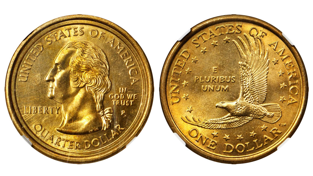 The Biggest Mint Error Ever: The Sacagawea Dollar/Washington Quarter Mule