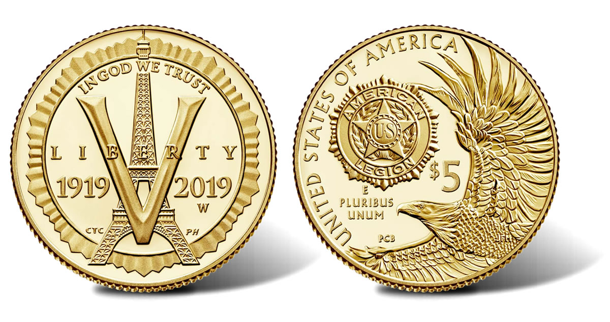 New Coins of the American Legion – $5 Gold